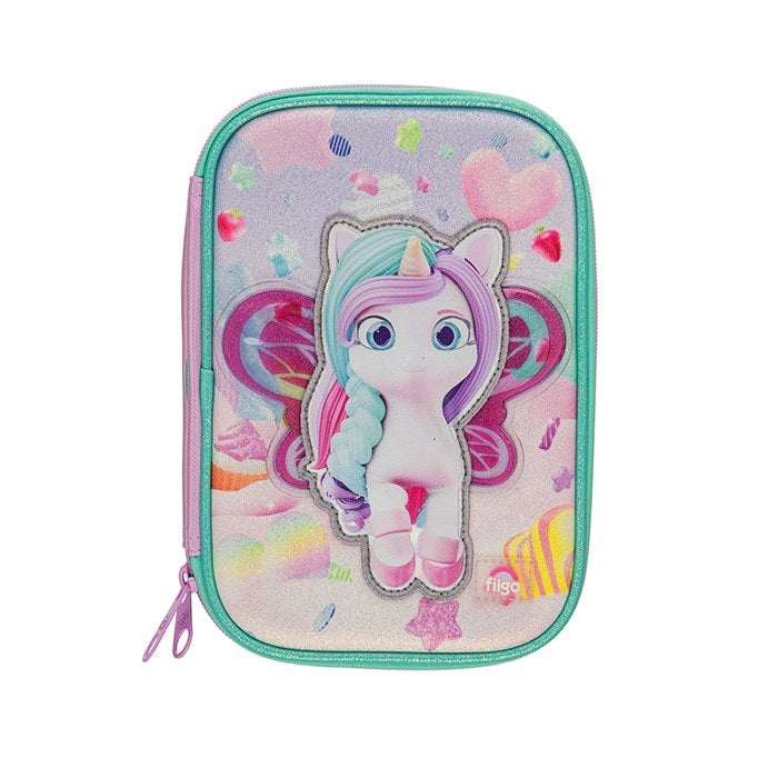 CARTUCHERA 2 PISOS FILGO UNICORNIO - libreriaoasis.com