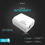 ADAPTADOR CARGADOR XAEA INTENSIFY 30W 1 USB TIPO C