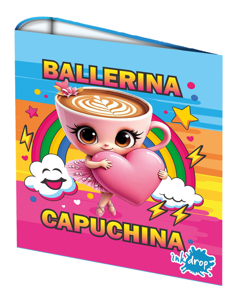 CARPETA INKDROP ESCOLAR 3X40 BRAINROT Ballerina Capuchina