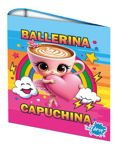 CARPETA INKDROP ESCOLAR 3X40 BRAINROT Ballerina Capuchina