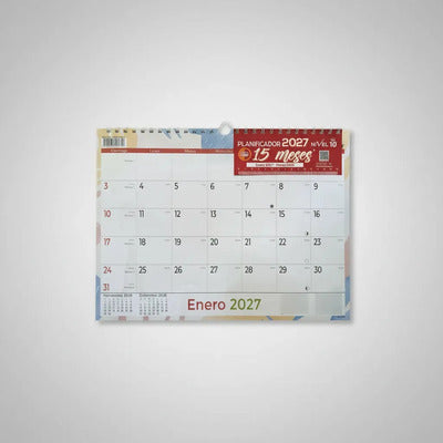 PLANIFICADOR CALENDARIO 2027 NIVEL 10 15 MESES 28X38 (3339)