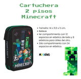 CARTUCHERA 2 PISOS MINECRAFT MOOVING