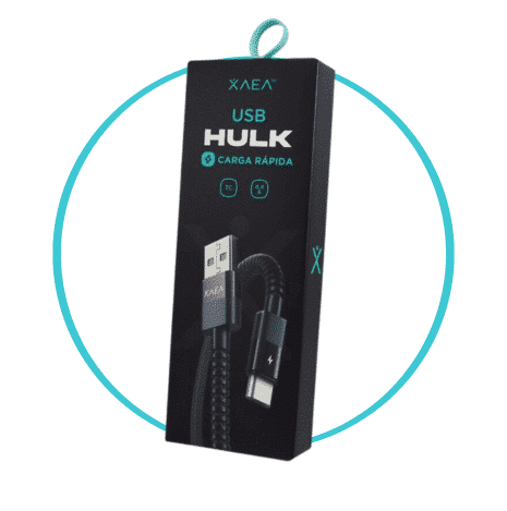 CABLE XAEA HULK TIPO A a C NEGRO CARGA RAPIDA
