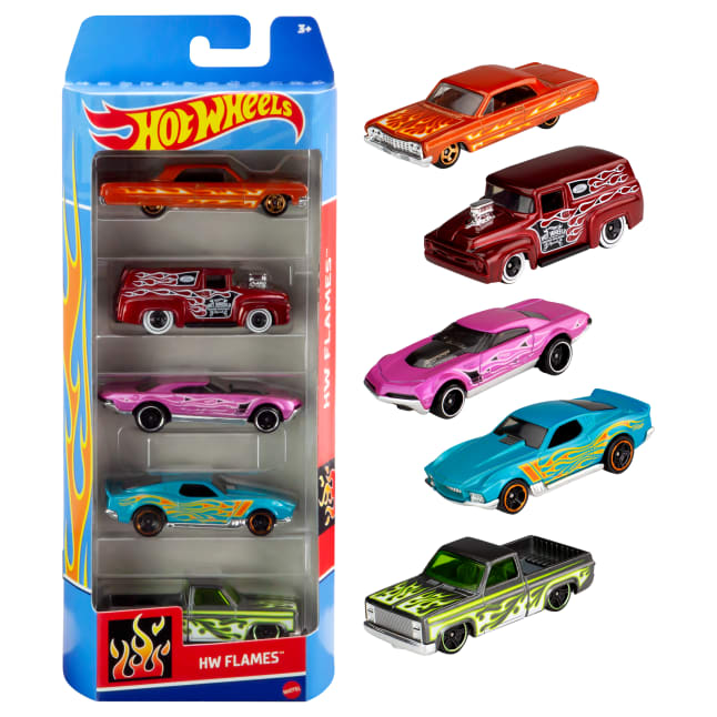 HOT WHEELS COCHES BASICOS pack x 5 unidades