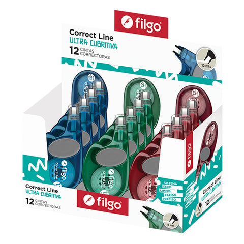 CORRECTOR CINTA FILGO 5MM X 12MT - libreriaoasis.com