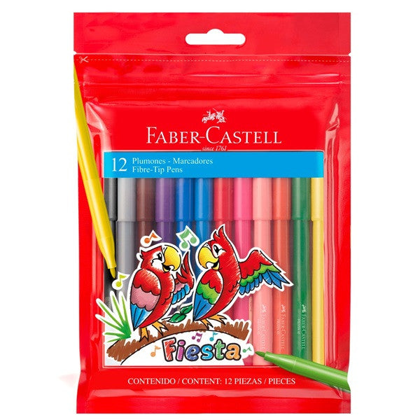  MARCADORES FABER CASTELL Fiesta x 10 Colores