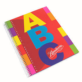  CUADERNO ESPIRAL ABC 21x27 100H  RAYADO =