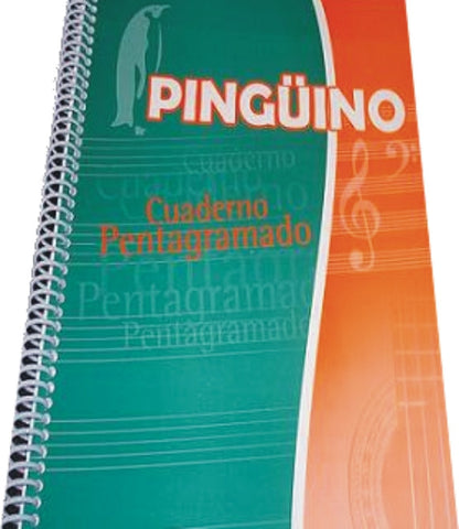  CUADERNO MUSICA A4 PENTAGRAMADO C/ESPIRAL PINGÜINO